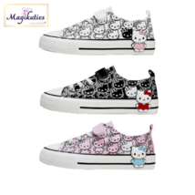 Hello Kitty Girls Canvas Sneakers Fashion Kids Casual Sport Shoes Teens Trainers - £27.89 GBP