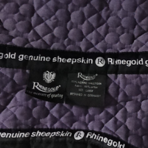 Rhinegold Genuine Sheepskin Half Saddle Pad English Hunt Seat Purple USED image 2