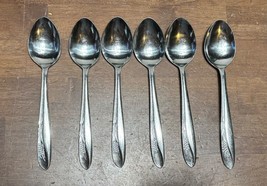 Lot of 6 Stainless Japan EARLY HARVEST Textured Wheat Design teaspoons - £23.98 GBP