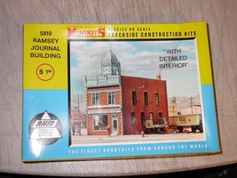 Vintage HO AHM Building Kit RAMSEY JOURNAL BUILDING w/ Detailed Interior... - $19.99
