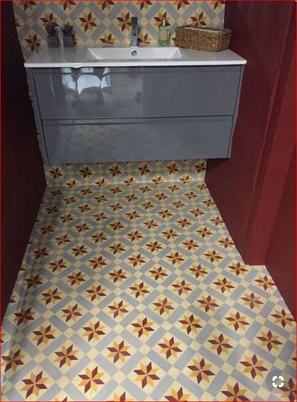 Mexican Mission Cement Tile Handcrafted 10 sqf  - Stella2 -  8x8&quot; - $199.00