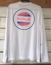 Hurley International Surf Enjoy T-Shirt L Men&#39;s L/S White 3 btns tie-dye... - £15.39 GBP