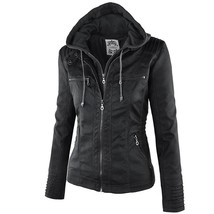Winter Faux Leather Jacket Women Casual Basic Coats 2022 Ladies Basic Jackets Wa - £37.58 GBP