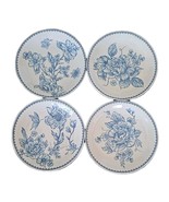 Four (4) Pioneer Woman  ~ Stoneware ~ AGATHA BLUE ~ 7&quot; Appetizer Plates (4) - $61.74 CAD