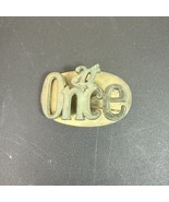 Vintage Solid Brass Oversized Paperclip Holder Desk Organizer Heavyweight - $655.52 MXN