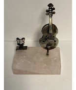 925 ⭐️ 14 F9 800 Silver Miniature Upright Bass Figurine By Luigi Signorini - $2,359.52 MXN