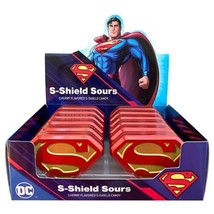 Superman S Shield and Chest Logo Candy Box of 12 Metal Tins NEW SEALED - £36.42 GBP