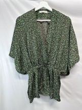 Mustard Seed Green Boho Blouse Top Kimono Sleeve S - $14.82