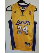 Vintage Adidas Los Angeles Lakers Kobe Bryant 24 Gold Swingman Jersey Yo... - £47.25 GBP