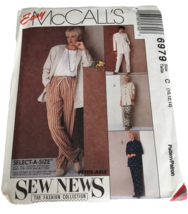 McCalls Sewing Pattern 6979 Misses Tunic Pants Loose Fitting Travel 10 12 14 UC - £6.31 GBP