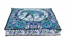 New 35&quot; Large Square Pillow Cushion Cover Indian Floor Decorative Elephant Print - £17.99 GBP