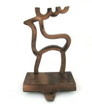 Rustic Reindeer Christmas Stocking Holder Brown Modern Silhouette 1.8 lb... - $21.73