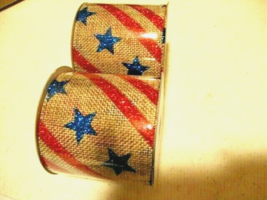 Burlap Craft Ribbon - American Flag - $14.99
