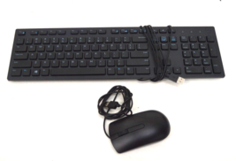 Dell Slim Wired Keyboard KB216t 0RKR0N RKR0N w/ Dell wired mouse MS116c - £14.13 GBP