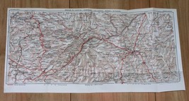 1926 Original Vintage Map Of Cantal Aurillac Le Lioran Murat SAINT-FLOUR France - £13.35 GBP