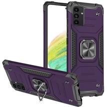 For Samsung A54 Robust Magnetic Kickstand Hybrid Case Cover - Dark Purple - £6.84 GBP