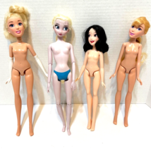 Disney Fashion Princess Dolls Lot 4 All Nude No Clothes Various Characters  - £14.82 GBP