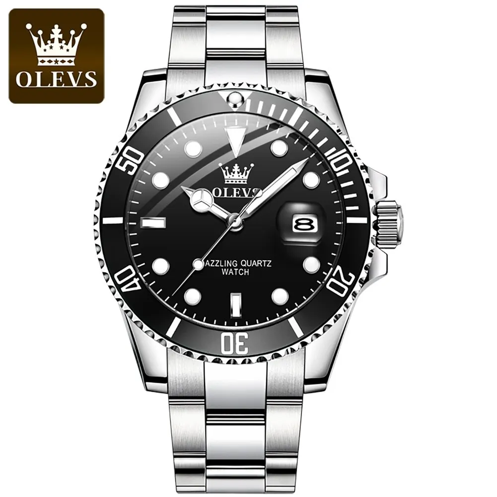 Top Original Men Quartz Watch Green Waterproof Watch for Men Stainless S... - £58.00 GBP