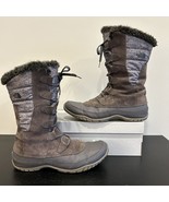 THE NORTH FACE 200 Gram Primaloft Brown &amp; Gray Lace Up Boots Nuptse Purn... - $51.97 CAD