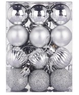 1.3&#39;&#39; x 24 Mini Christmas Balls Ornaments Party Decoration Xmas Tree Han... - $12.86