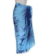 Hawaiian Womens Sarong Blue Cover-Up Pareo Swim Pool Floral Hibiscus Flo... - £27.96 GBP