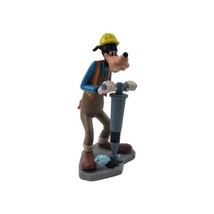 GOOFY Walt Disney CONSTRUCTION WORKER PVC Cake Topper 4 1/4&quot; Figure  - £4.53 GBP