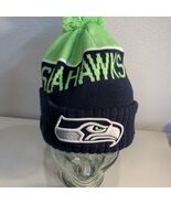 SEATTLE SEAHAWKS New Era Winter Stocking Hat Cap Snow Pom Beanie NFL - $354.34 MXN