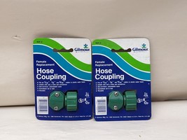 Lot of 2 Gilmour Rubber Plastic Hose Coupling 7/16&quot; 1/2&quot; &amp; 9/16&quot; Green F... - $222.22 MXN
