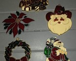 Lot of 5 Stained Glass Christmas Ornament Wall Decor Sun Catcher Cowboy ... - $30.00