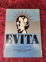 Evita The Legend of Eva Peron by Andrew Lloyd Webber and Tim Rice 1978 H... - £10.90 GBP