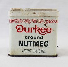 VINTAGE Antique Durkee Ground Nutmeg 1 1/8 oz Tin - £19.73 GBP