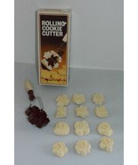 Vintage 1984 Fox Run Rolling Cookie Cutter 12 Interchangeable Shapes Set... - $14.52