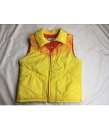 Vtg 80s Pacific Trail Poly Vest puffer Yellow Red Good Condition XS - £39.15 GBP