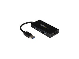 StarTech.com ST3300GU3B USB 3.0 Hub with Gigabit Ethernet Adapter - 3 Port - NIC - £87.16 GBP
