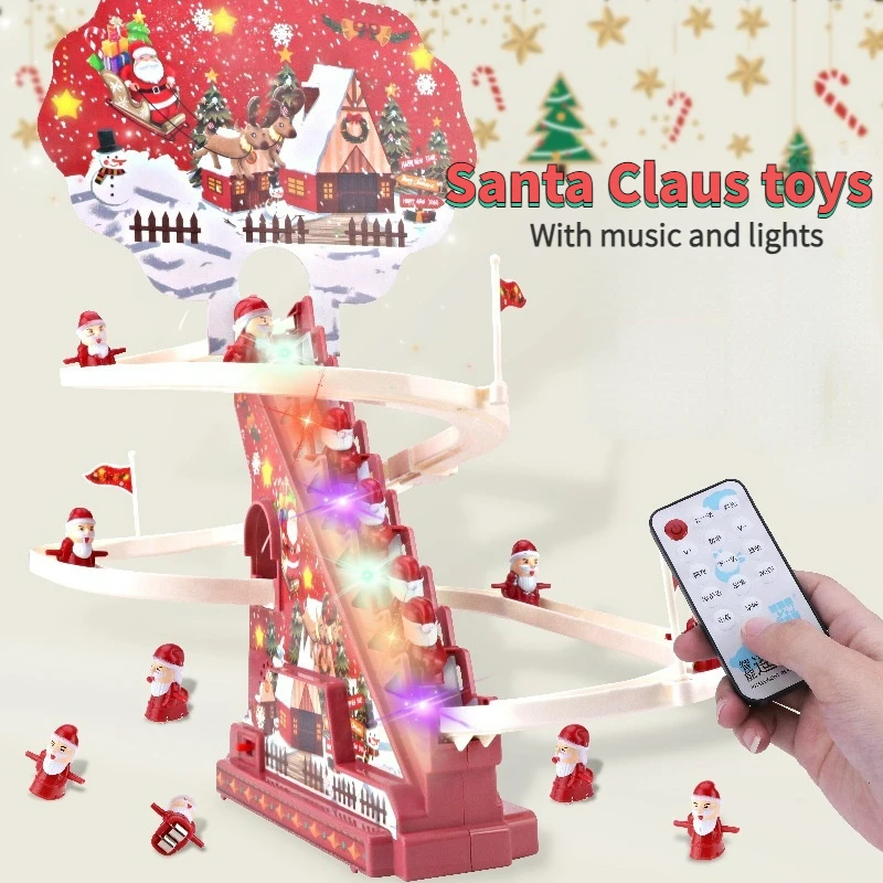 New Santa Claus Climbing Stairs Early Education Electric Track Light Music - £11.35 GBP+