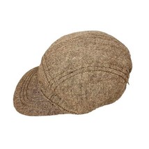 Old Navy Unisex Newsboy Cap Brown Tweed Hat Fitted Classic Classic - £5.26 GBP