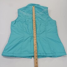 Adiktd RN#100306 Women's Turquoise Full Zip Sleeveless Vest Size Medium image 8