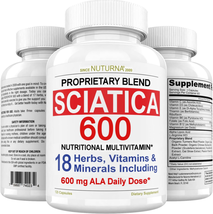 Sciatic Nerve Relief Support Formula Supplement with 600 Mg Alpha Lipoic Acid - - £77.28 GBP