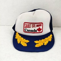 Vintage Sault Ste Marie Canada Trucker Hat Cap Scrambled Eggs Mesh Snapback - £14.04 GBP