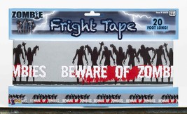 Zombie Fright Tape &quot;Beware Of Zombies&quot; 20 Ft Long Halloween Prop Accessory - £2.29 GBP