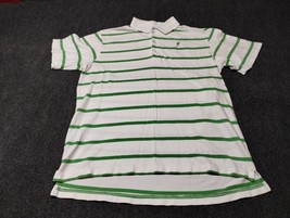 Steve And Barrys Bubba Golf Polo Shirt Men Large White Green Striped Golfer - $18.49