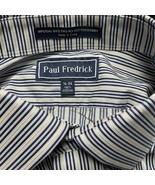 Paul Frederick Dress Shirt Mens 16 x 36 Classic Fit 2 Ply Cotton Dobby S... - $336.39 MXN