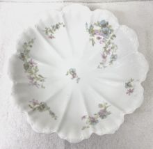 OLD Haviland Limoges Floral Fluted Sering Bowl 9.5 wide x 2 3/4 tall Und... - $16.34