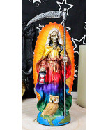 Ebros Holy Death Santa Muerte Holding Scythe In Rainbow Tunic Day of The... - $45.26 CAD