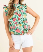 Thml smocked neck floral print top in Multi - size M - $31.68