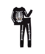 Way to Celebrate Boys Skeleton Halloween Pajamas 2 Piece Set Black 4 - €14,54 EUR