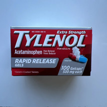 Tylenol Extra Strength Acetaminophen Rapid Release Gels, 100 Ct exp 08/25 - £9.02 GBP