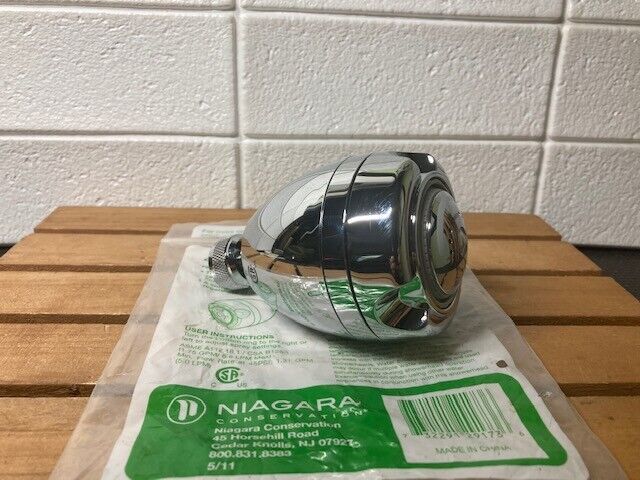 Niagara Earth Low Flow Power Chrome Showerhead N2917CH 1.75 GPM New - $6.80