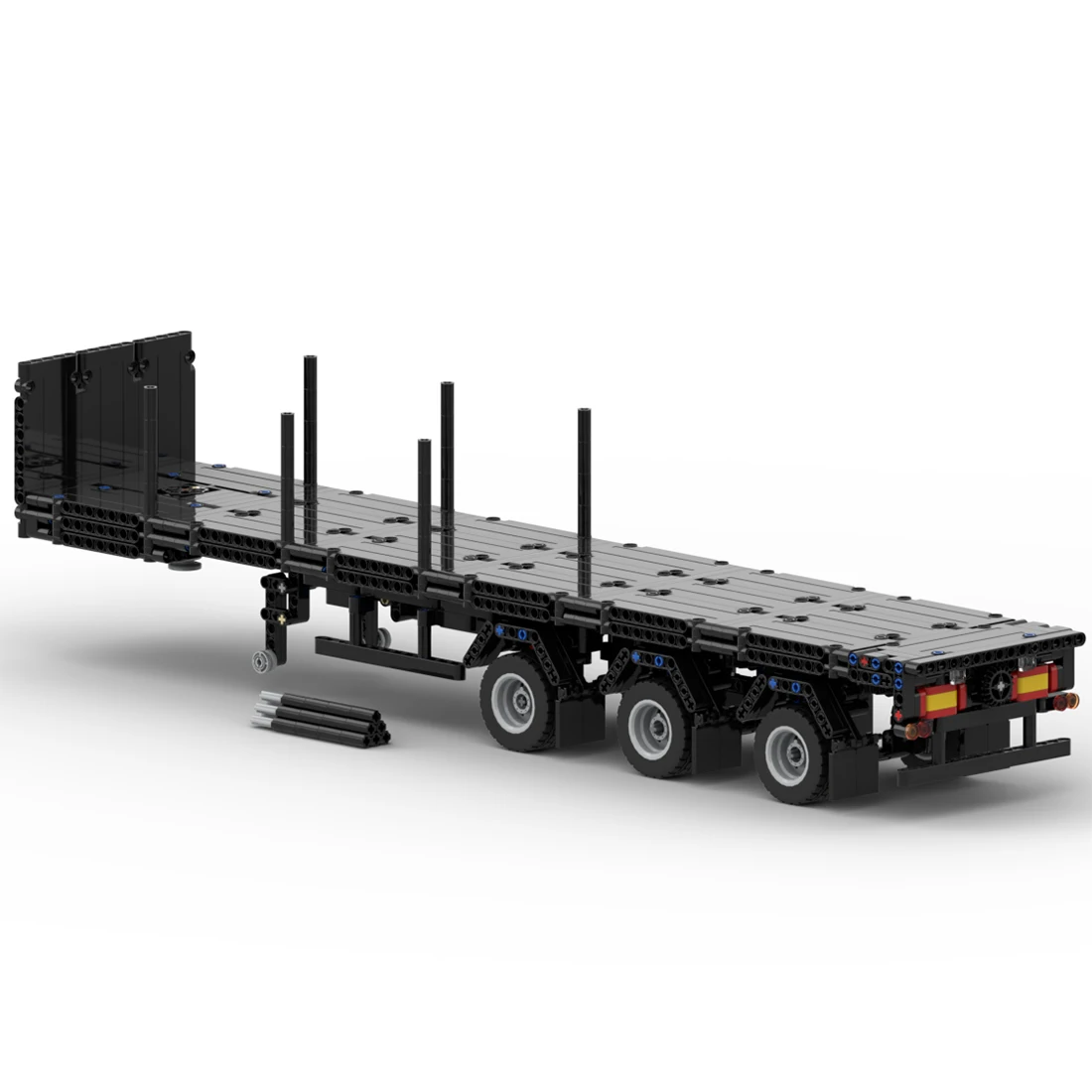Authorized MOC-93880 874 PCS/Set Platform Semi-Trailers With Steering Axles F - £126.31 GBP