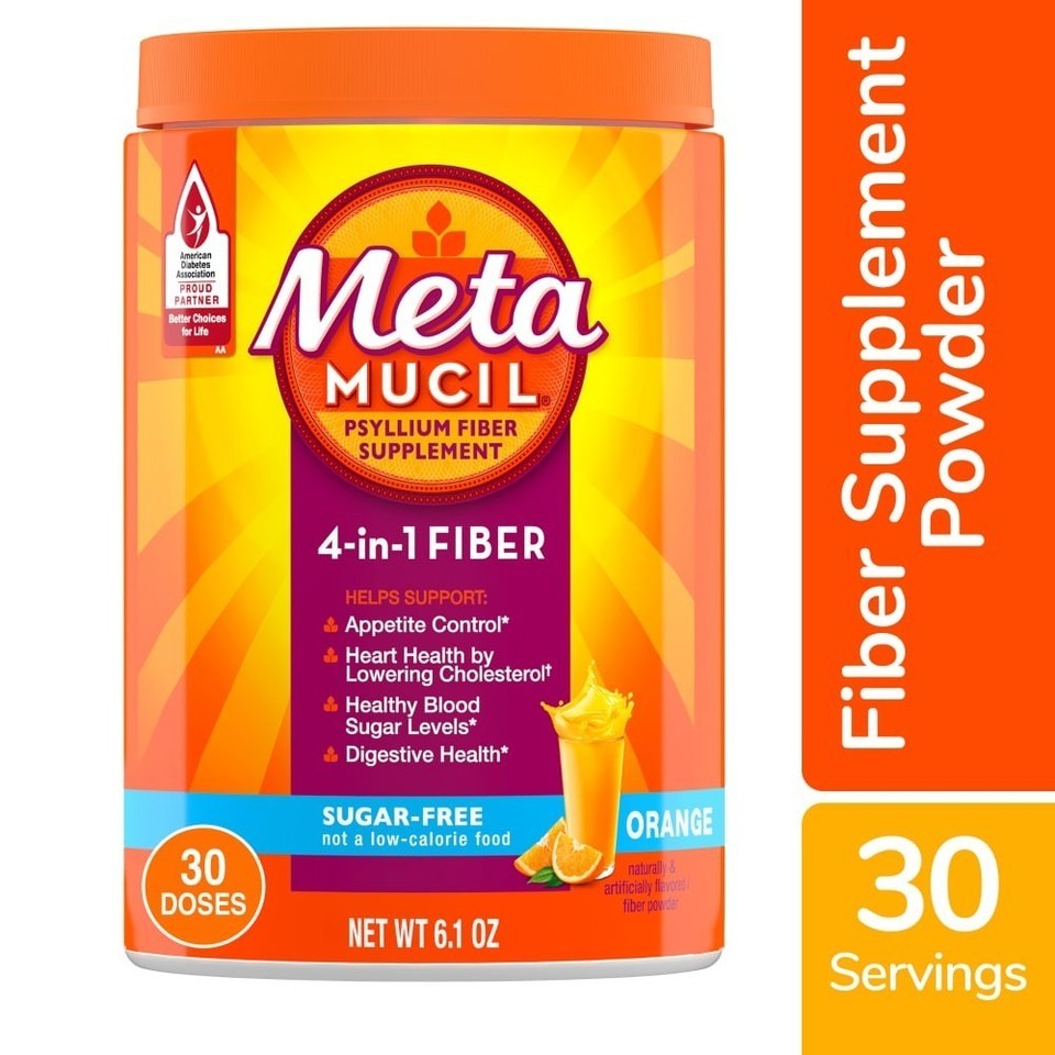 Metamucil 4-in-1 Psyllium Fiber Supplement Sugar-Free Orange Powder exp ... - $9.89